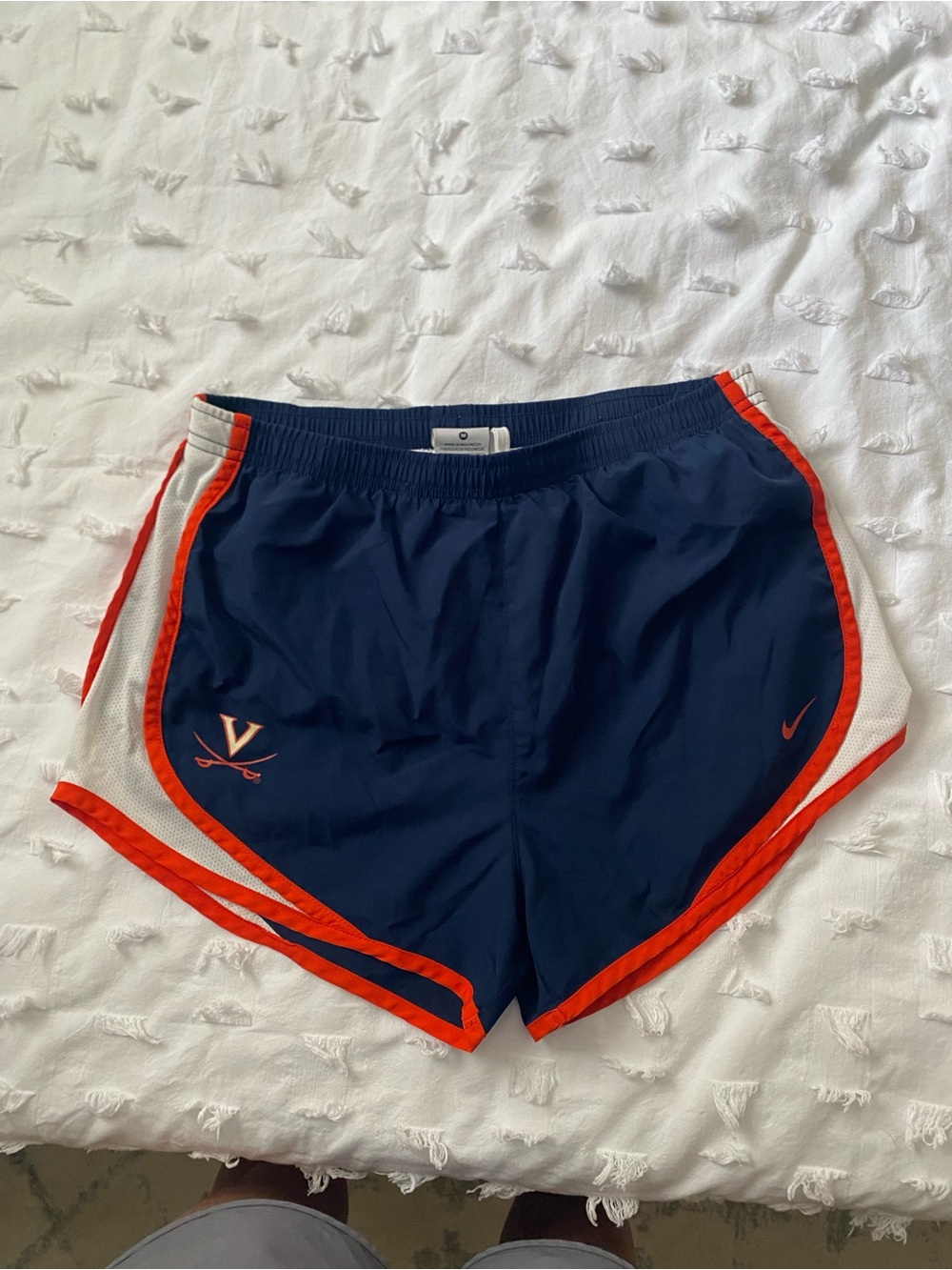Navy and Orange University of Virginia (UVA) Nike Shorts